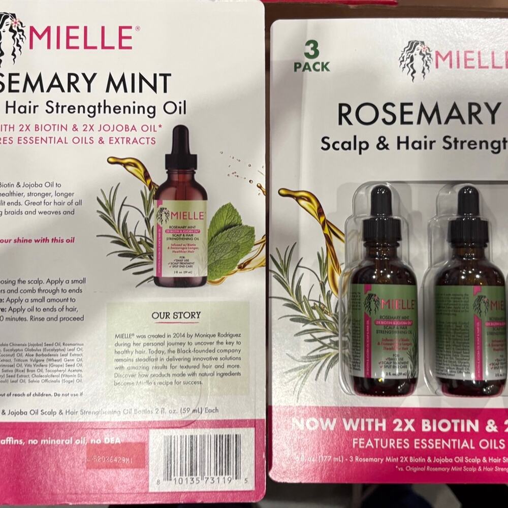 2-6pk Mielle Rosemary Mint Scalp & Hair Strengthening Oil